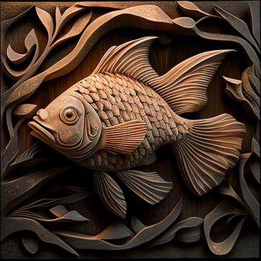 3D model Calico fish (STL)